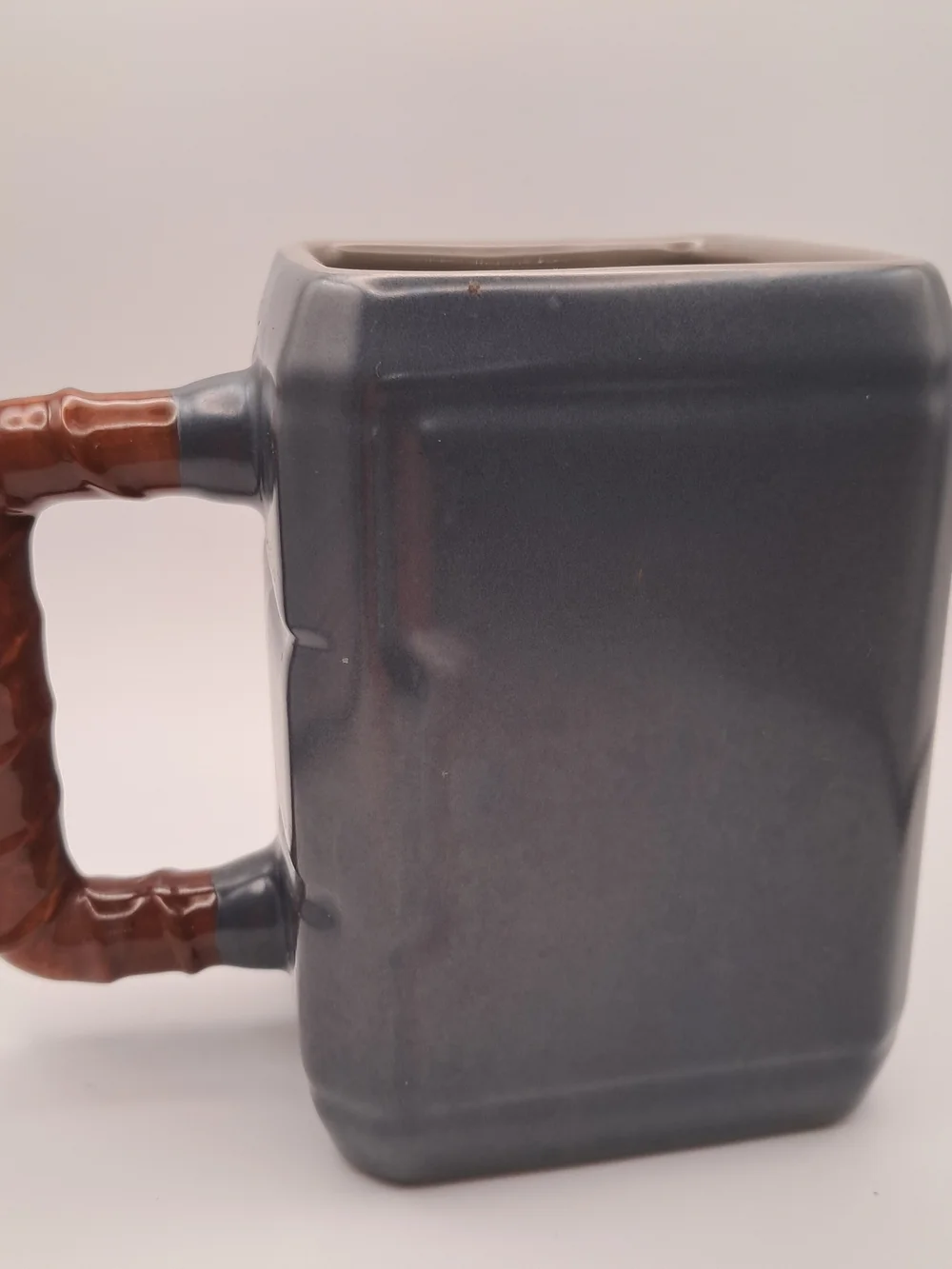 Disney Store Marvel Thor Hammer Mjolnir Molded Ceramic Coffee Mug 3D Square